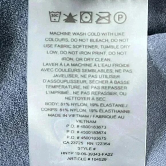 Aritzia TnAction Flare Leggings Size S Blue Split Hem Yoga Lounge Pants - Picture 7 of 7